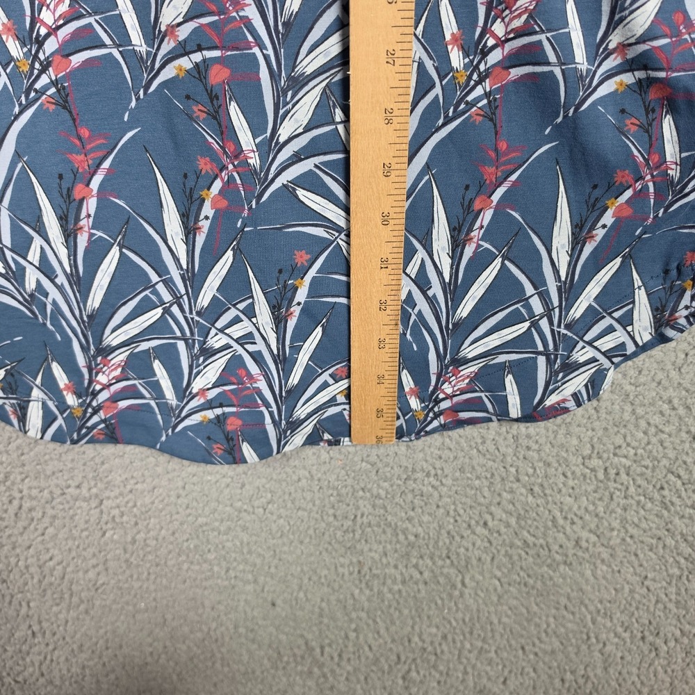 Kuhl Kandid Tank Dress Size Medium Blue Floral Overcast Print UPF 50 Curved Hem - Picture 9 of 16